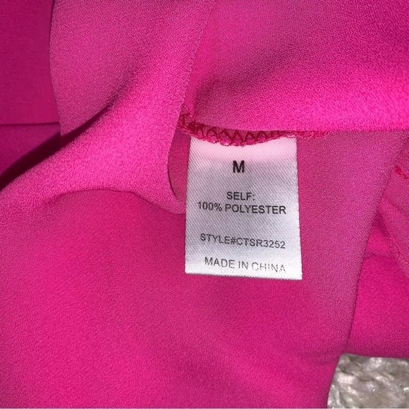 Sophie Rue Anthropologie Sleeveless Blouse Bright Pink Size Medium - Picture 6 of 6